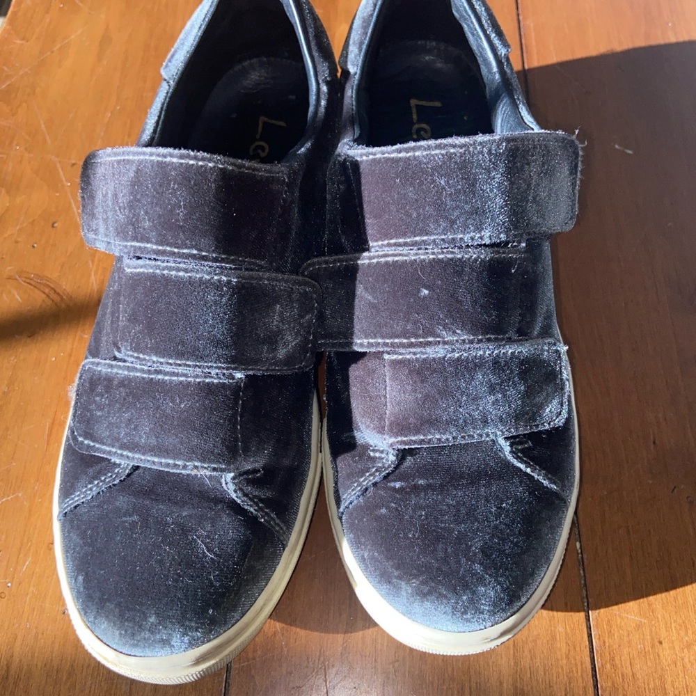 Lemare Dark Grey Velvet Sneakers Women’s Size 7.5 Trendy and Unique